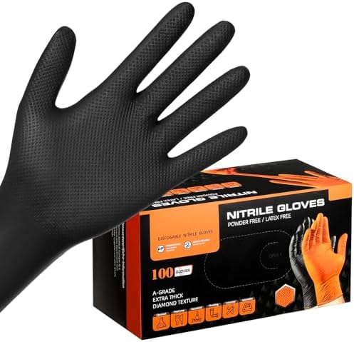Amazon.com: 9 mil Nitrile Powder Free Gloves 50 Pc (Extra Large